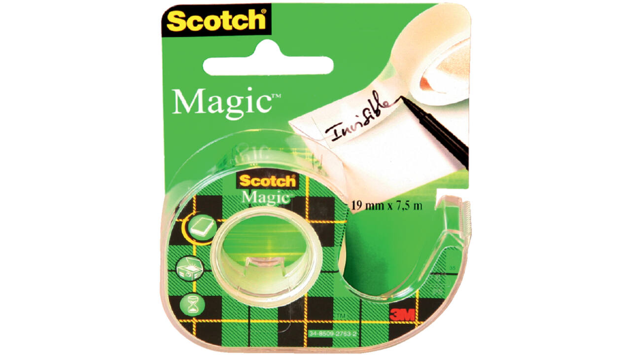 Plakband Scotch Magic 810 19mmx7.5m onzichtbaar + plakbandhouder