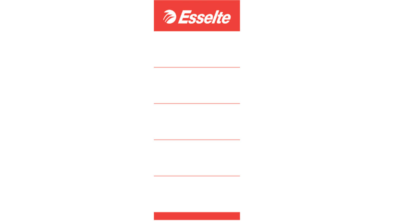 Rugetiket Esselte breed 50x158mm karton wit