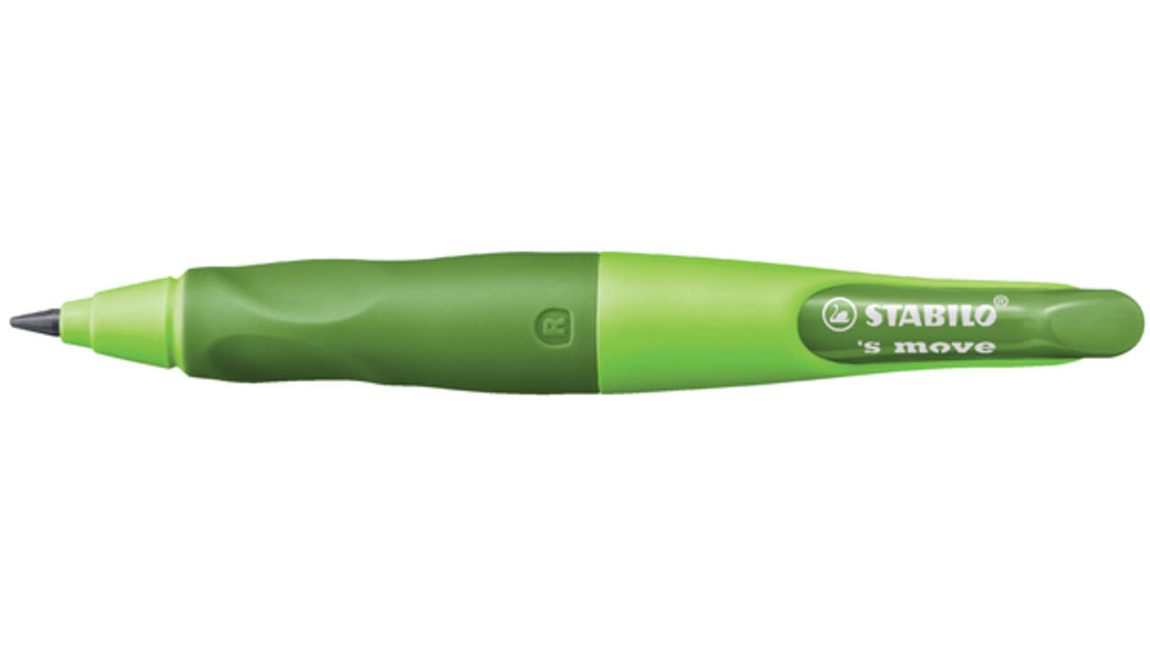 Vulpotlood STABILO Easyergo HB 3.15mm rechts groen/donkergroen incl puntenslijper blister à 1 stuk