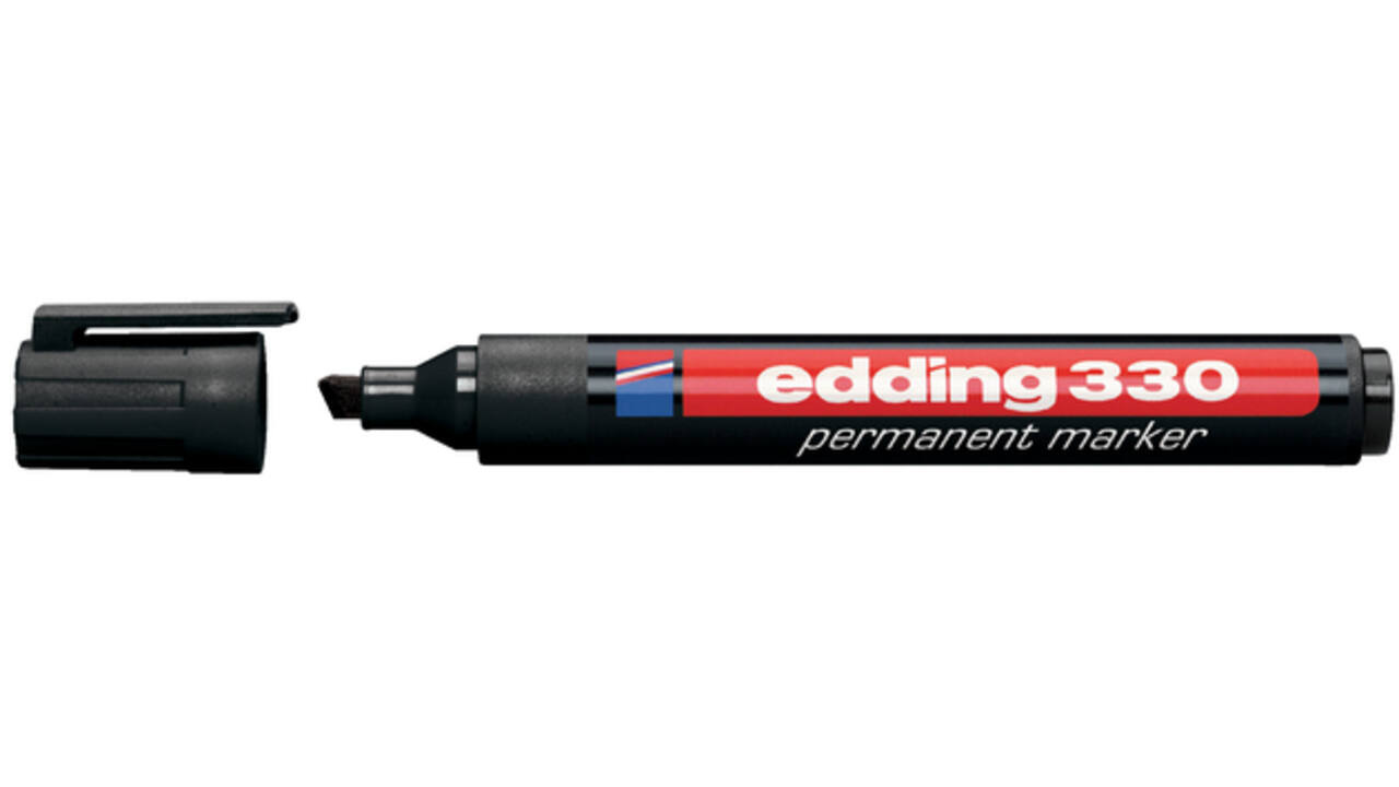 Viltstift edding 330 schuin 1.5-5mm zwart