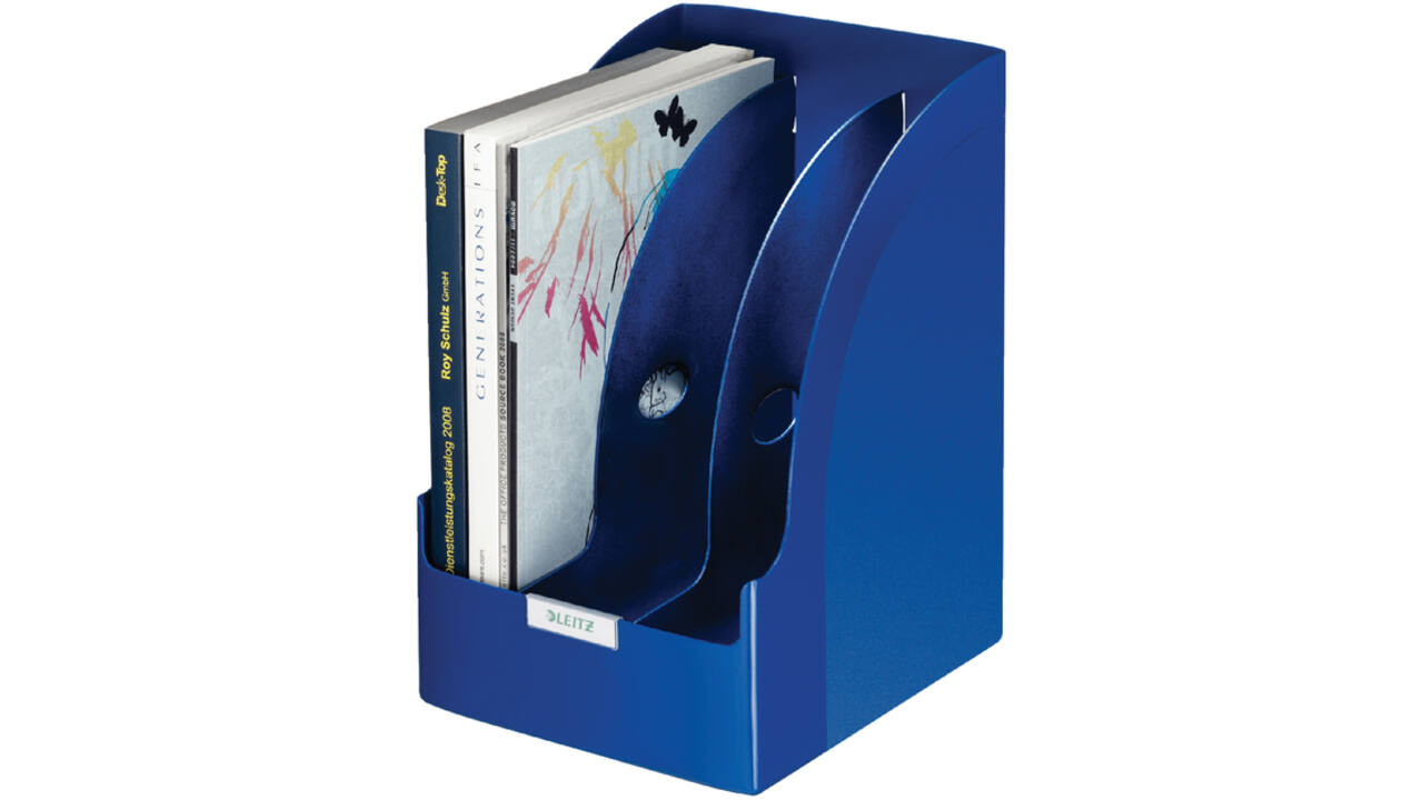 Tijdschriftcassette Leitz Plus jumbo blauw