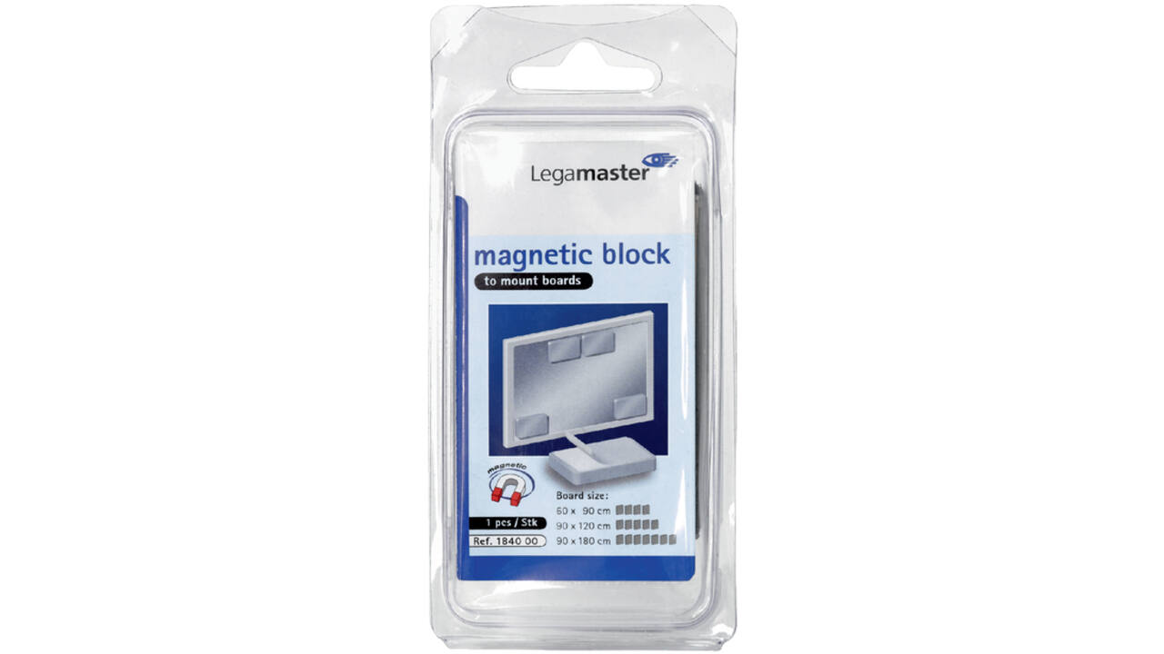Magneet Legamaster 50x75x12mm blokmagneet