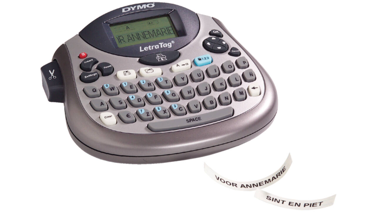 Labelprinter Dymo LetraTag 100T draagbaar qwerty 12mm zilver