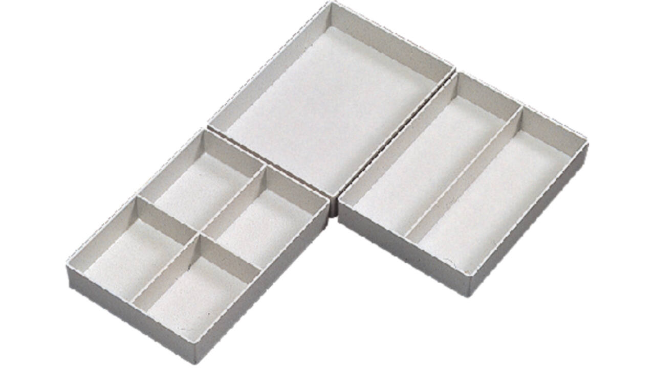 Inzetbak Djois halfhoog 30x122x168mm 1-vaks grijs