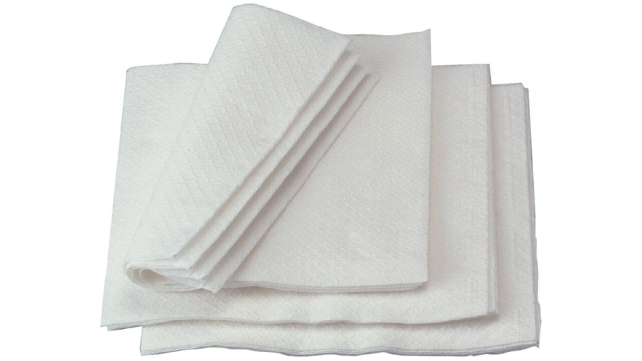Servet IEZZY 1-laags 33x33cm wit 500 stuks 60770