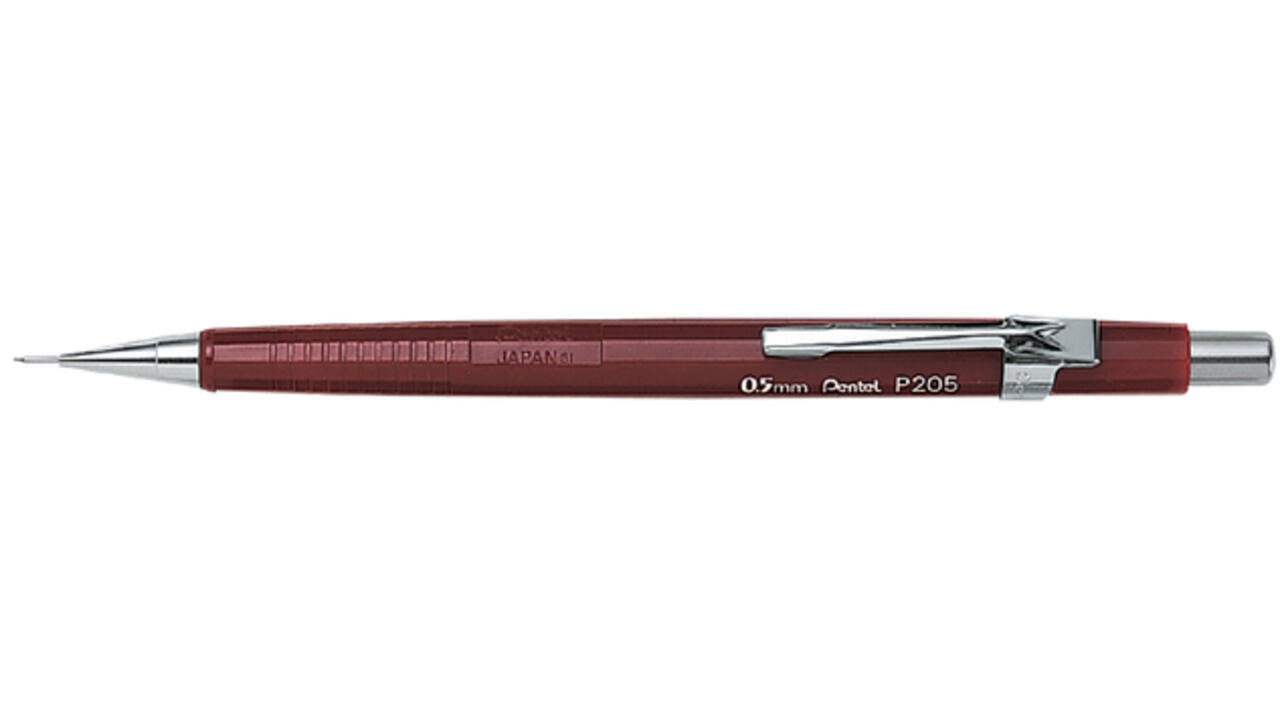 Vulpotlood Pentel P205 HB 0.5mm rood