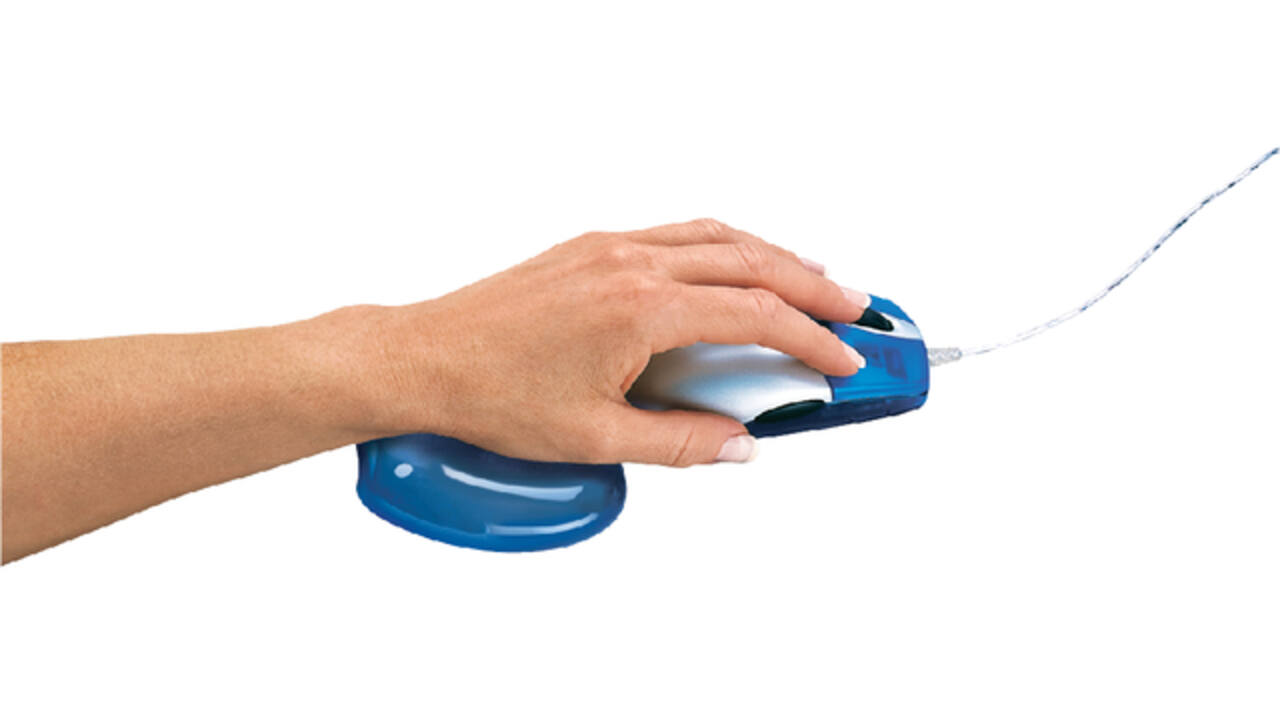 Polssteun voor muis Fellowes Crystals gel transparant blauw