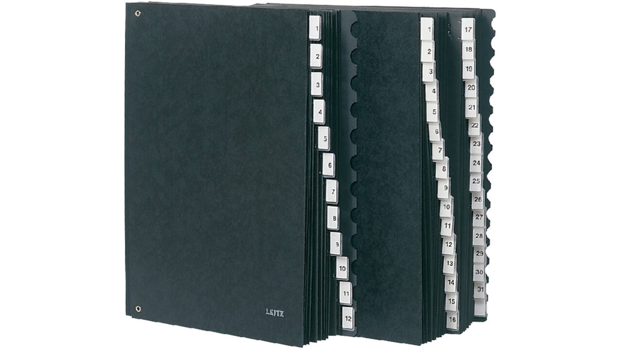 Bureaumap Leitz A4 A-Z hardboard gewolkt