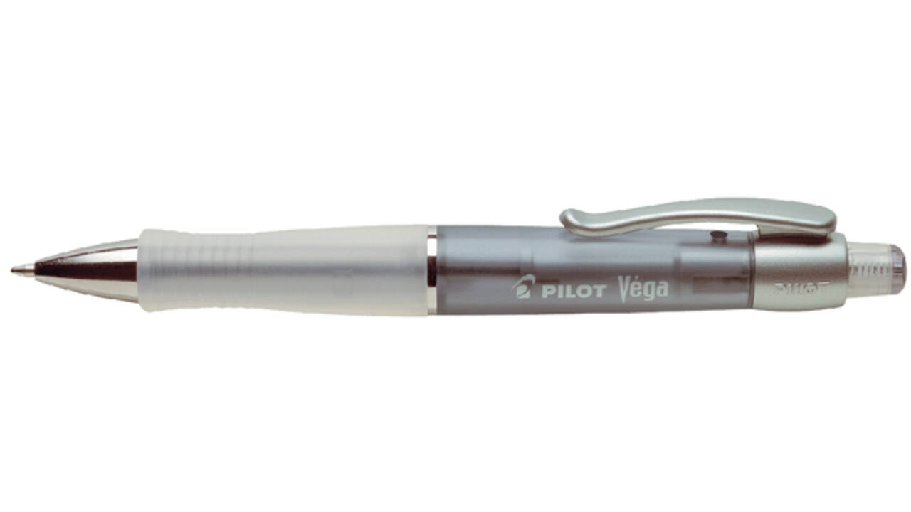 Balpen PILOT Vega medium transparant zwart