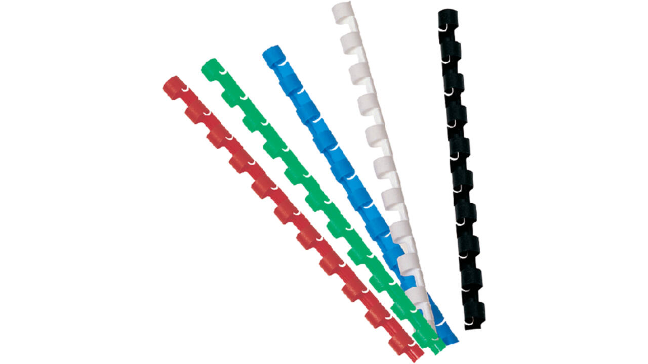 Bindrug GBC 19mm 21rings A4 blauw 100stuks