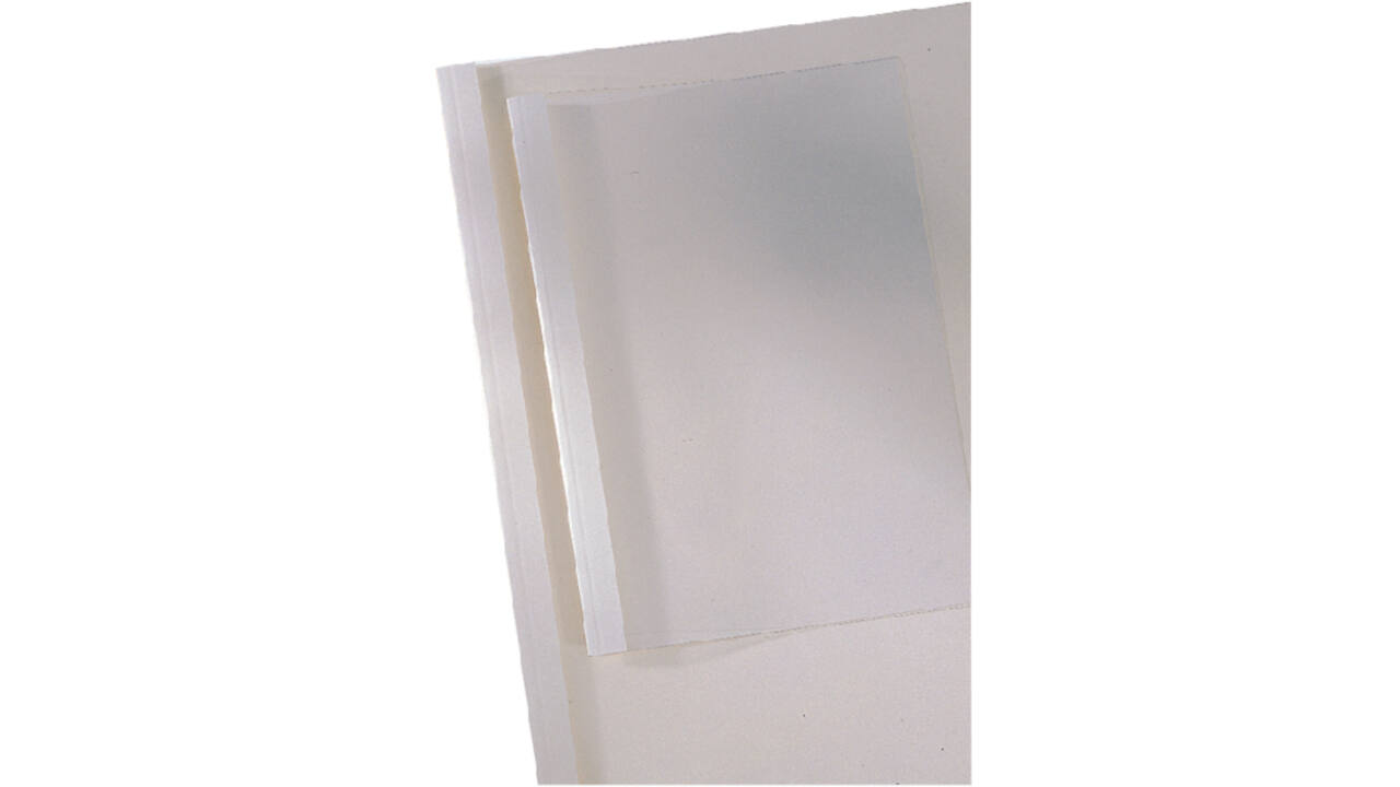 Thermische omslag GBC A4 6mm transparant/wit 100stuks