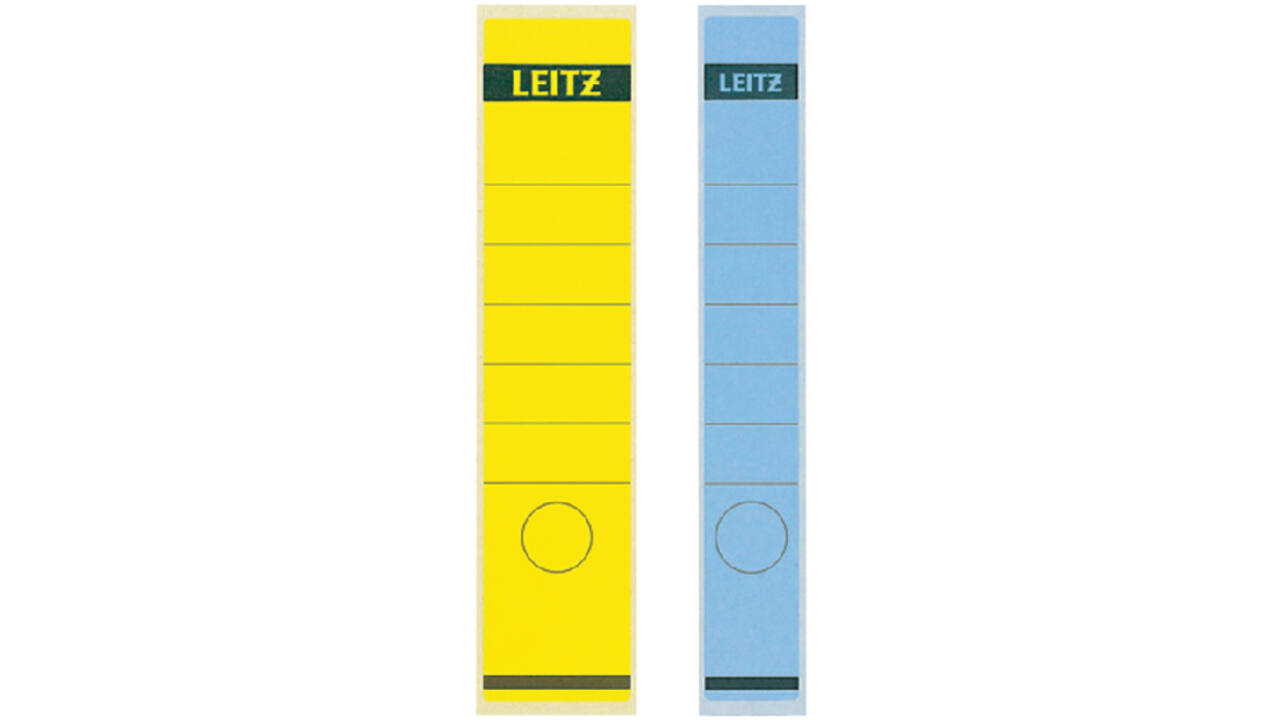 Rugetiket Leitz smal/lang 39x285mm zelfklevend wit