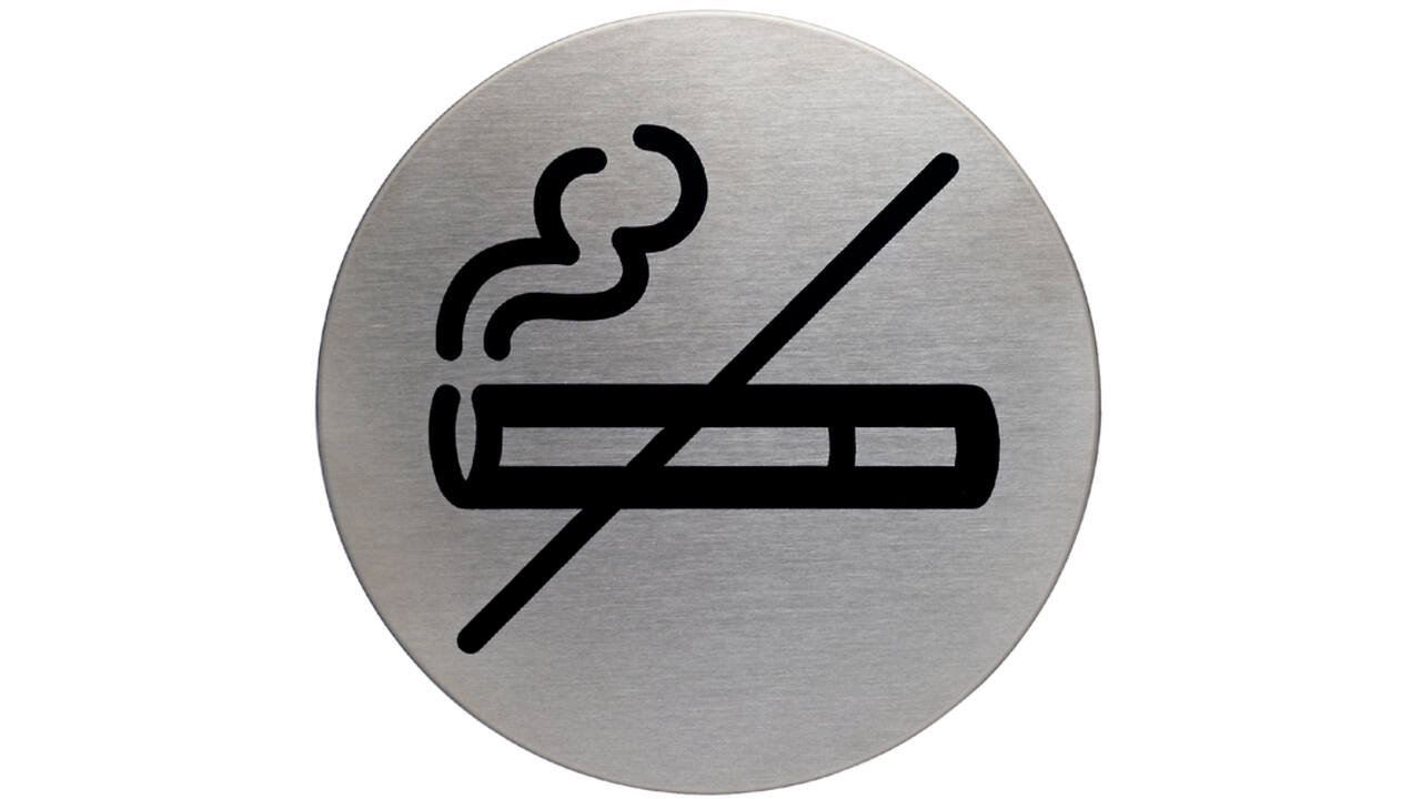 Infobord pictogram Durable 4911 niet roken rond 83Mm