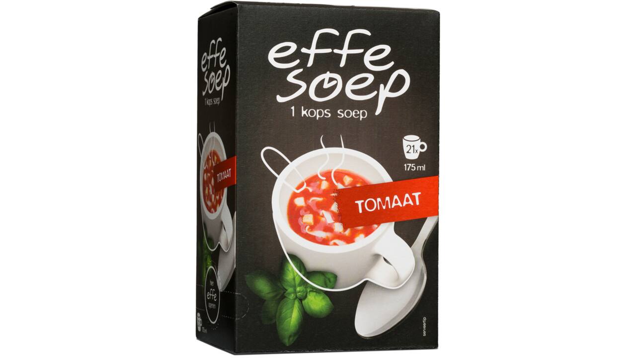 Effe Soep Tomaat – 4 dozen × 21 zakjes – 84 porties – Handig in voorraad