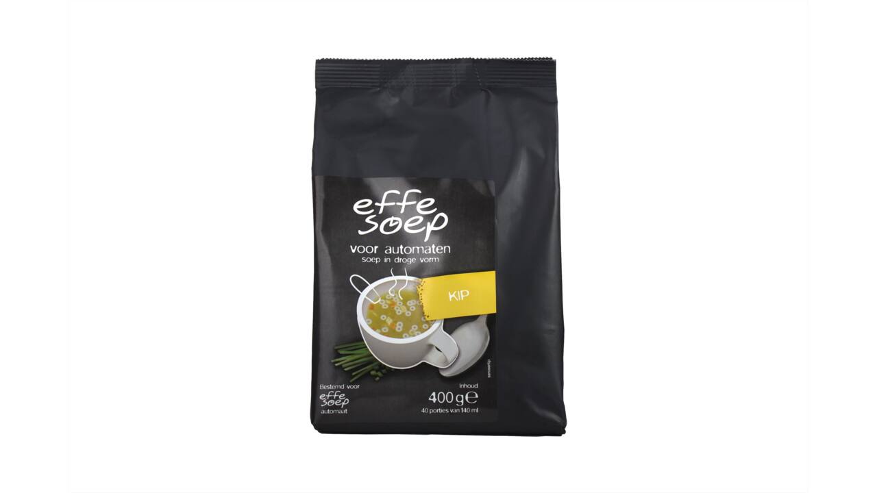 Effe Soep Automatenbouillon Kip – 1 kg Zak – Ca. 125 Porties – Voor Automaat