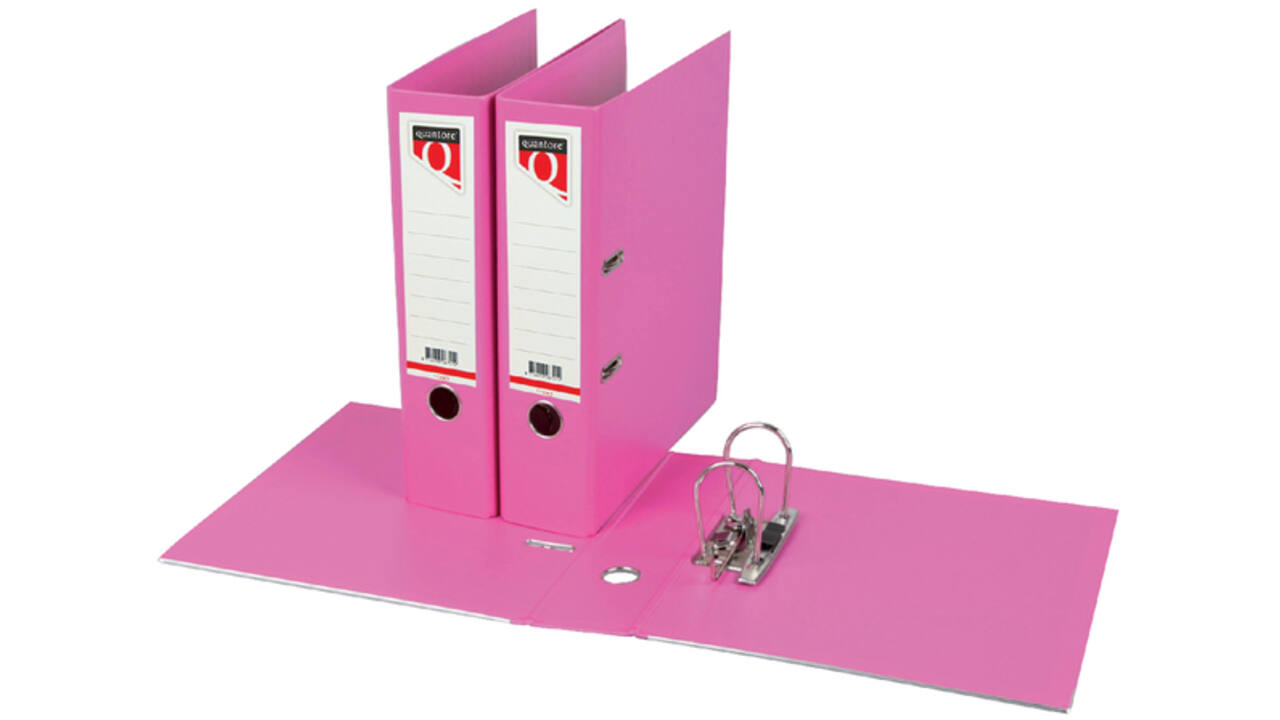Ordner Quantore A4 80mm PP roze