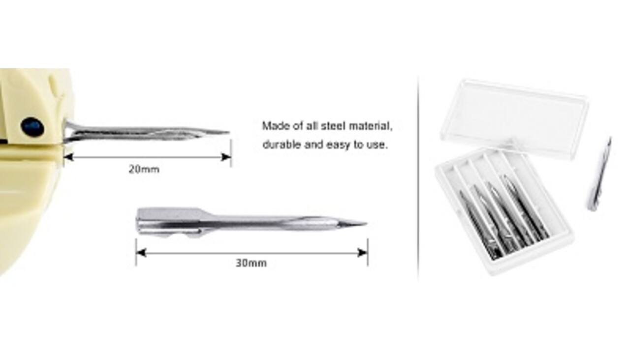Naald S N1 Standard Needle – 29-30 mm – Geschikt voor Arrow, Banok, Tagstar, Sigel – Doos 5 stuks