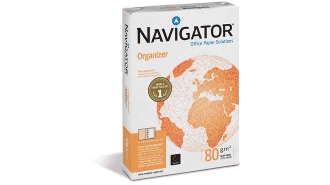 Kopieerpapier Navigator Organizer A4 0gr wit geperforeerd 4gaats