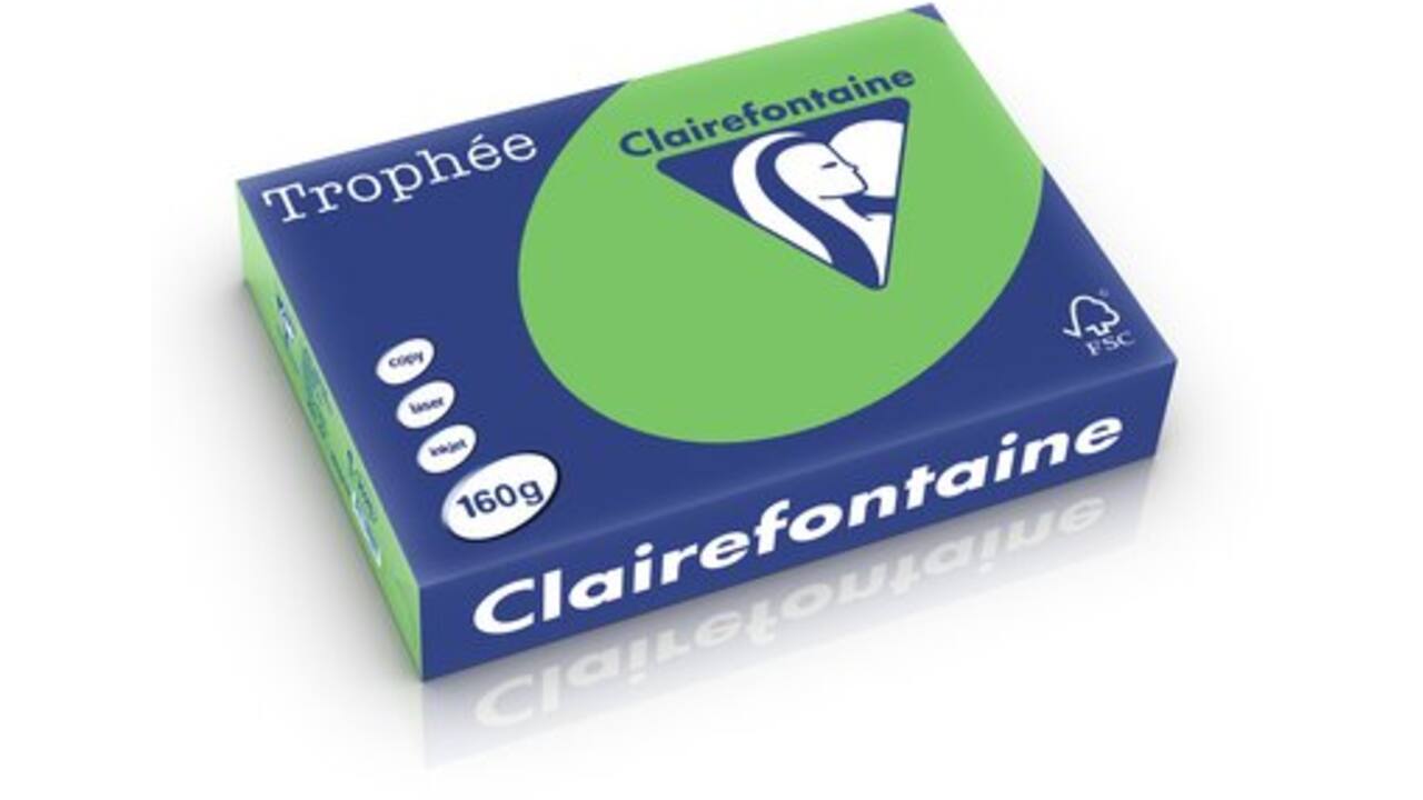Kopieerpapier Clairefontaine Trophee intensief 120gr A4 grasgroen