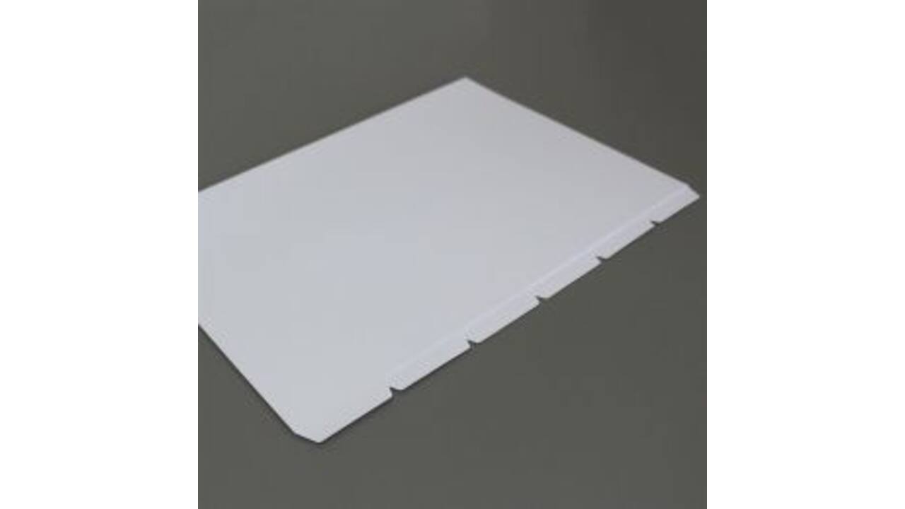 Tabbladen (BE) 10-Delig Straight 160 grs 223mm X 297mm Wit (Onbedrukt)