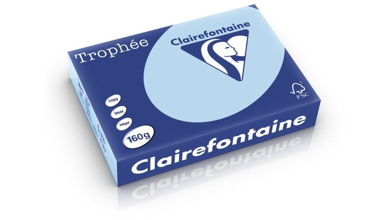 Kopieerpapier Clairefontaine Trophee (BE) A4 120gr blauw 1213