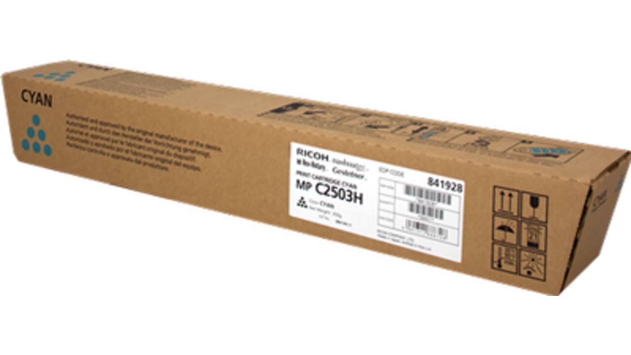 Ricoh MP C2503H toner cyaan (capaciteit 9.500 afdrukken)