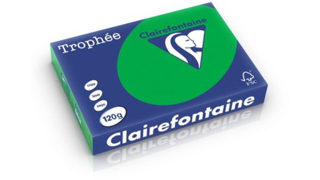 Kopieerpapier Clairefontaine Trophee 80gr biljartgroen A4