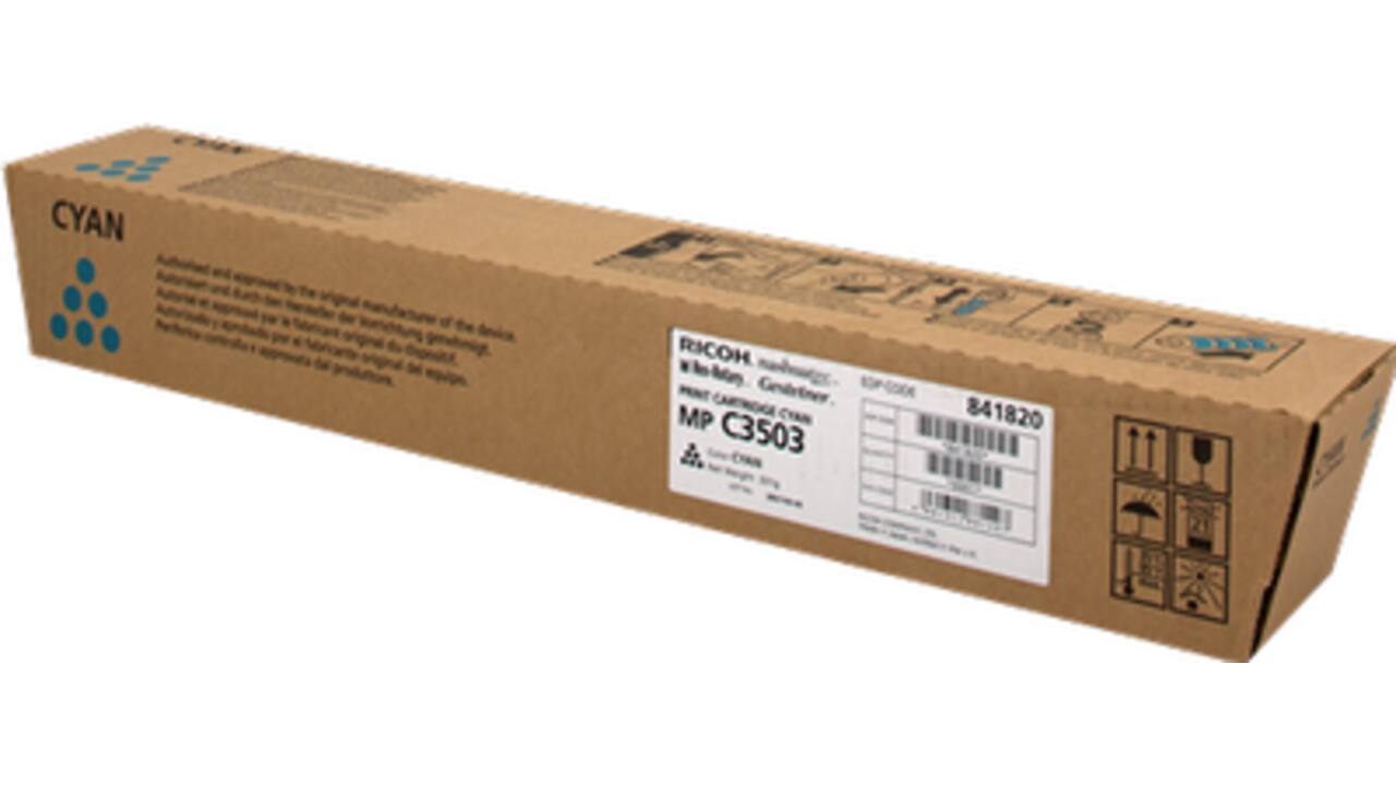 Ricoh MP C3503 toner cyaan (capaciteit 18.000 afdrukken)