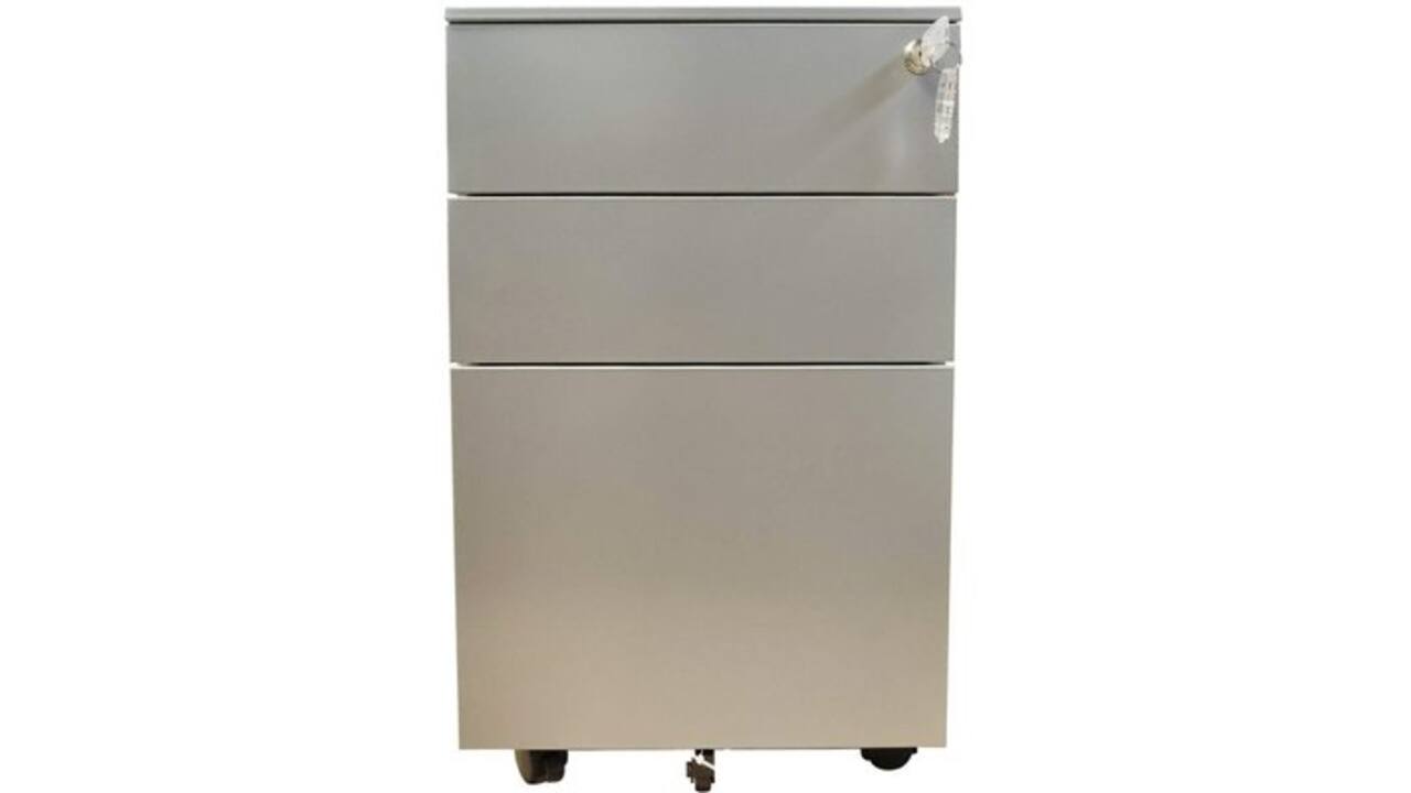Ladeblok Euroseats 3 lade (2+1) 50x39x60cm op wieltjes grijs