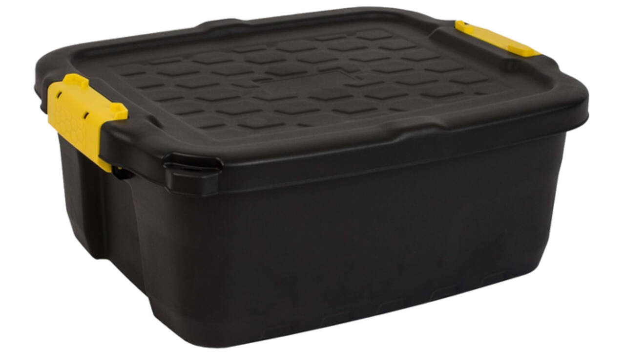 Opbergbox Bankers Box 24 liter met handgrepen robuust zwart