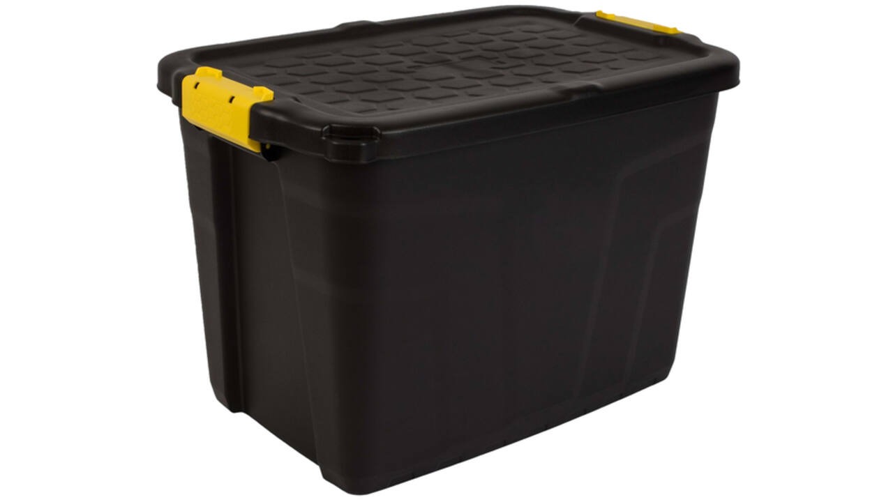 Opbergbox Bankers Box 60L met handgrepen robuust zwart