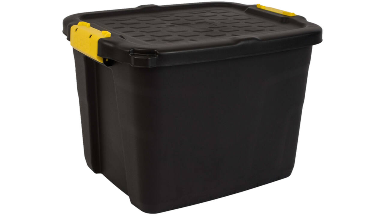 Opbergbox Bankers Box 42 liter met handgrepen robuust zwart