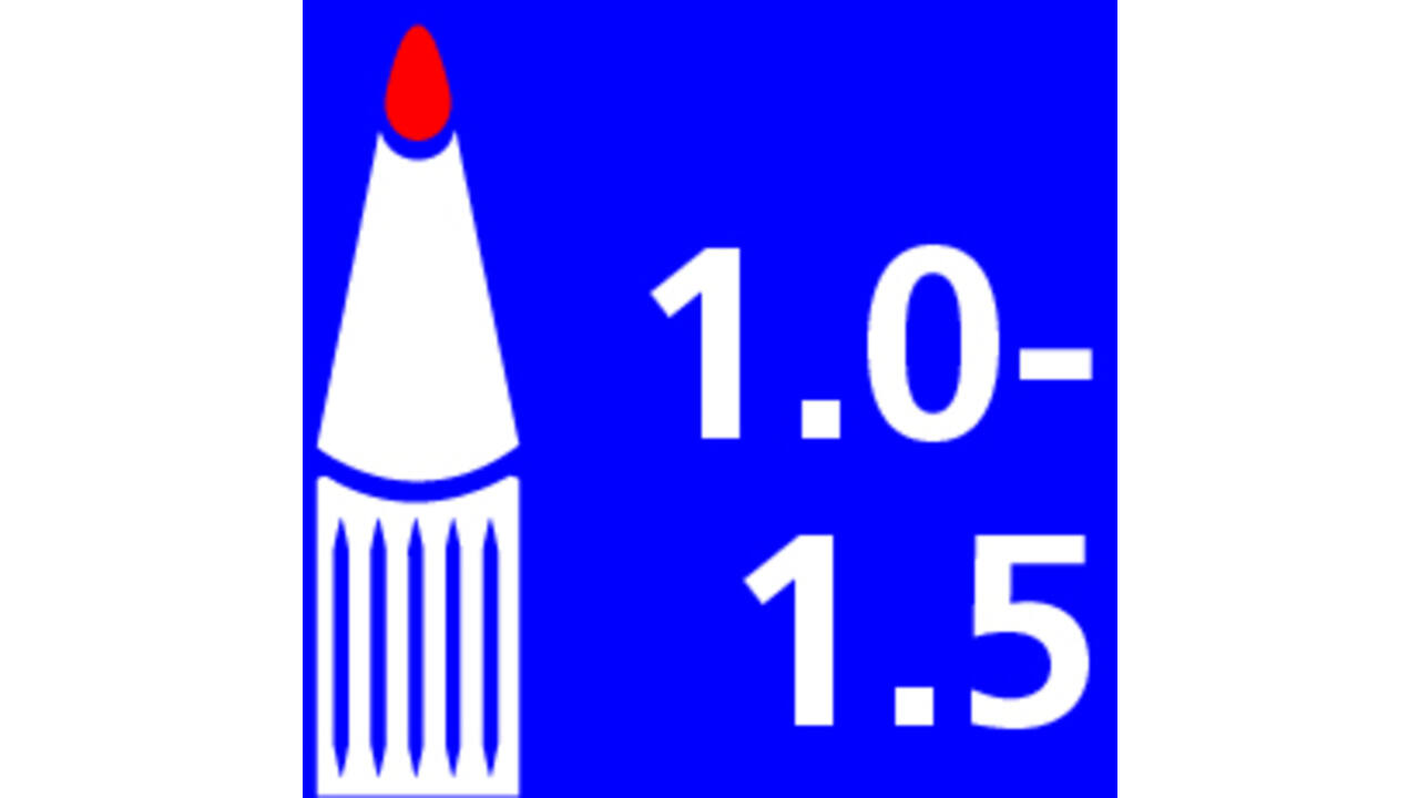 Permanent marker Quantore rond 1-1.5mm zwart