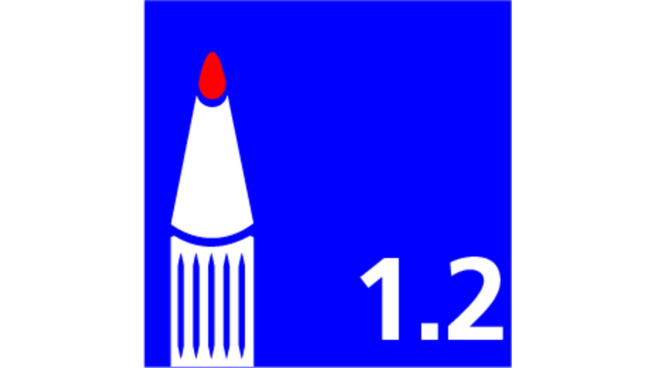 Fineliner Staedtler Pigment 308 zwart set à 12 breedtes