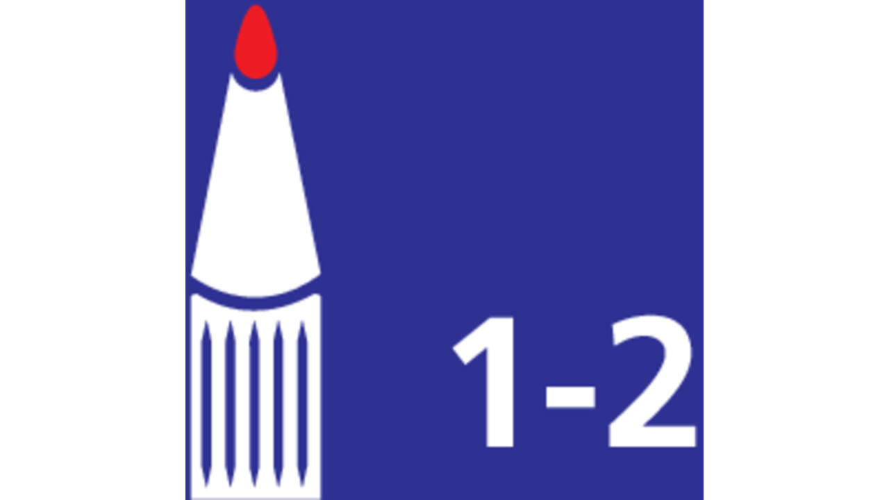 Krijtstift Securit SMA-100 rond ass 1-2mm blister à 4st