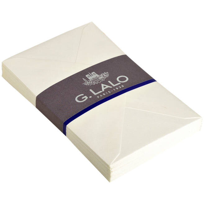 Envelop G.Lalo bank C6 114x162mm gegomd gevergeerd wit pak à 25 stuks