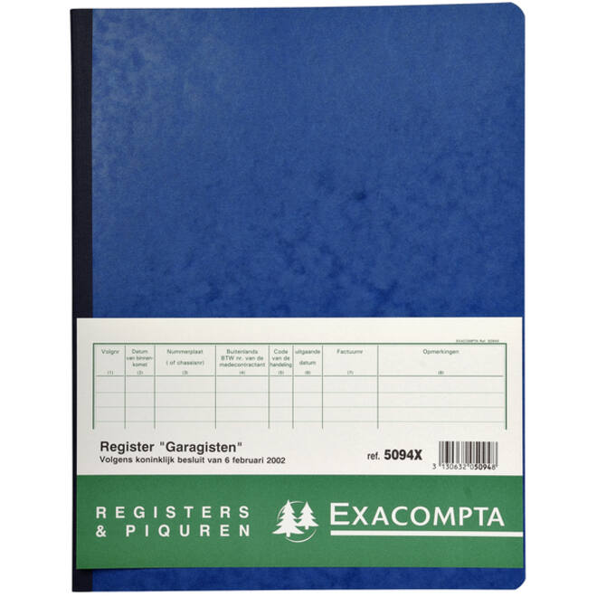 Register Piqure garagisten 320x250mm 80vel assorti