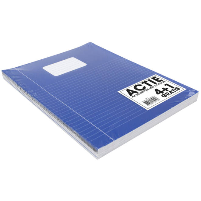 Schrift Verhaak Basic A4 lijn 80 pagina's 60gr pak à 5 stuks