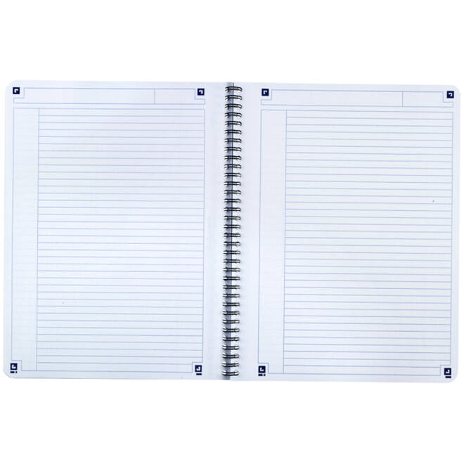 Spiraalblok Oxford Touch A5 lijn 140 pagina's 80gr blauw