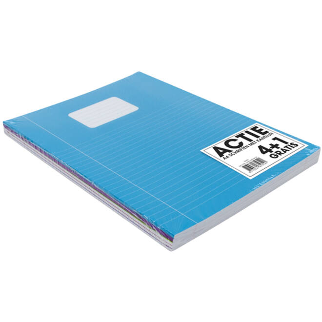 Schrift Verhaak Trend A4 lijn 80 pagina's 60gr pak à 5 stuks