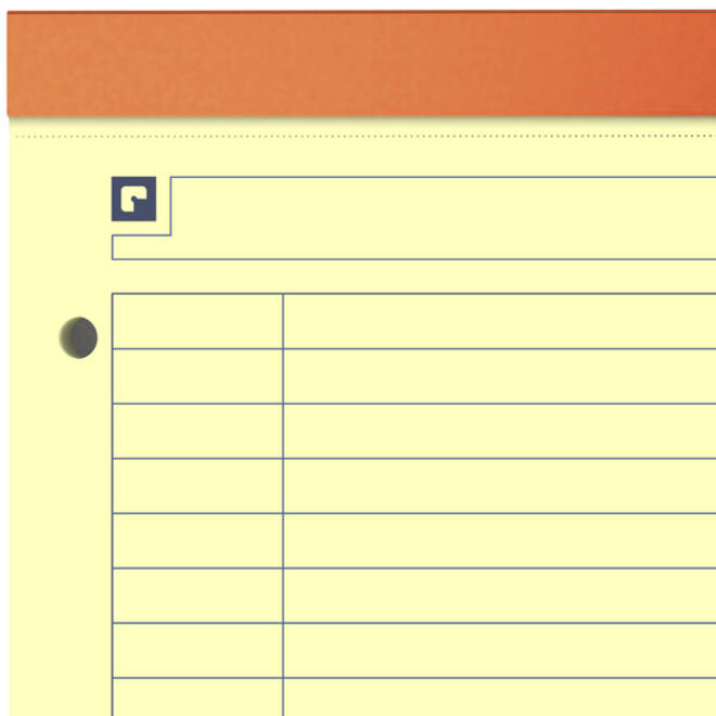Cursusblok Oxford Orange Notepad A4+ lijn 4-gaats 160 pagina's 80gr oranje
