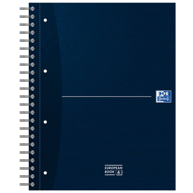 Collegeblok Oxford Office Essentials European book A4+ 4-gaats 120 vel assorti