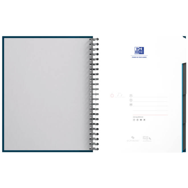 Collegeblok Oxford Office Essentials European book A4+ 4-gaats 120 vel assorti