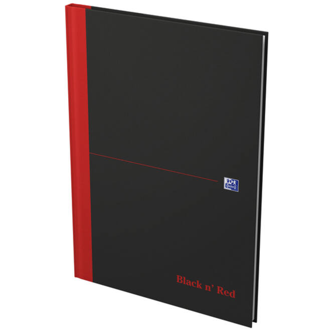 Notitieboek Oxford Black n' Red A4 96vel ruit 5mm
