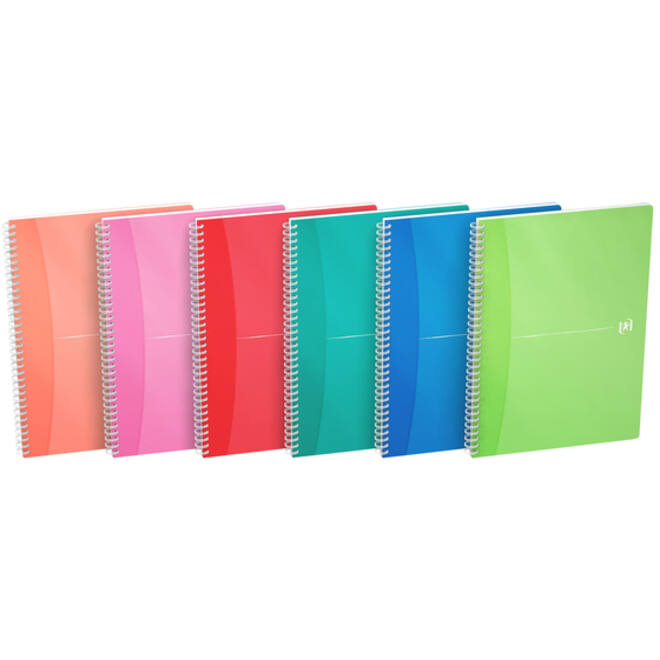 Spiraalblok Oxford MyColours A4 90vel lijn assorti