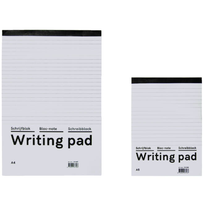 Schrijfblok Qbasic A5 lijn 160blz 60gr