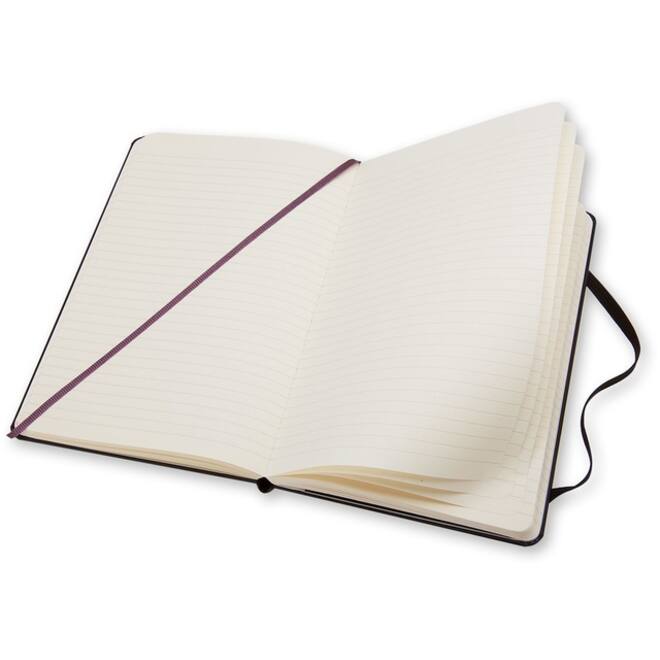 Notitieboek Moleskine large 130x210mm lijn hard cover zwart