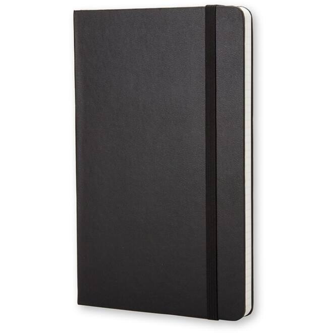 Notitieboek Moleskine large 130x210mm ruit 5x5 hard cover zwart
