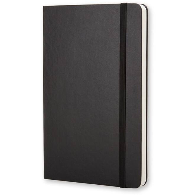 Notitieboek Moleskine large 130x210mm blanco hard cover zwart