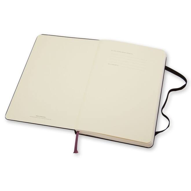 Notitieboek Moleskine large 130x210mm blanco hard cover zwart